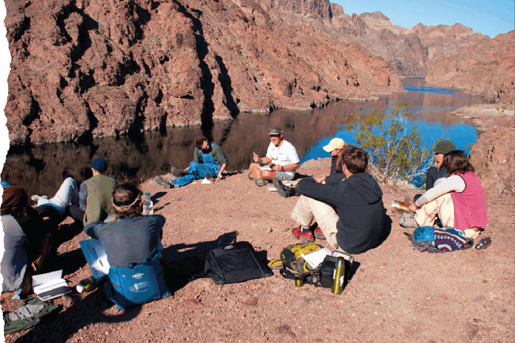 Prescott College Outdoor Leadership students on a river trip